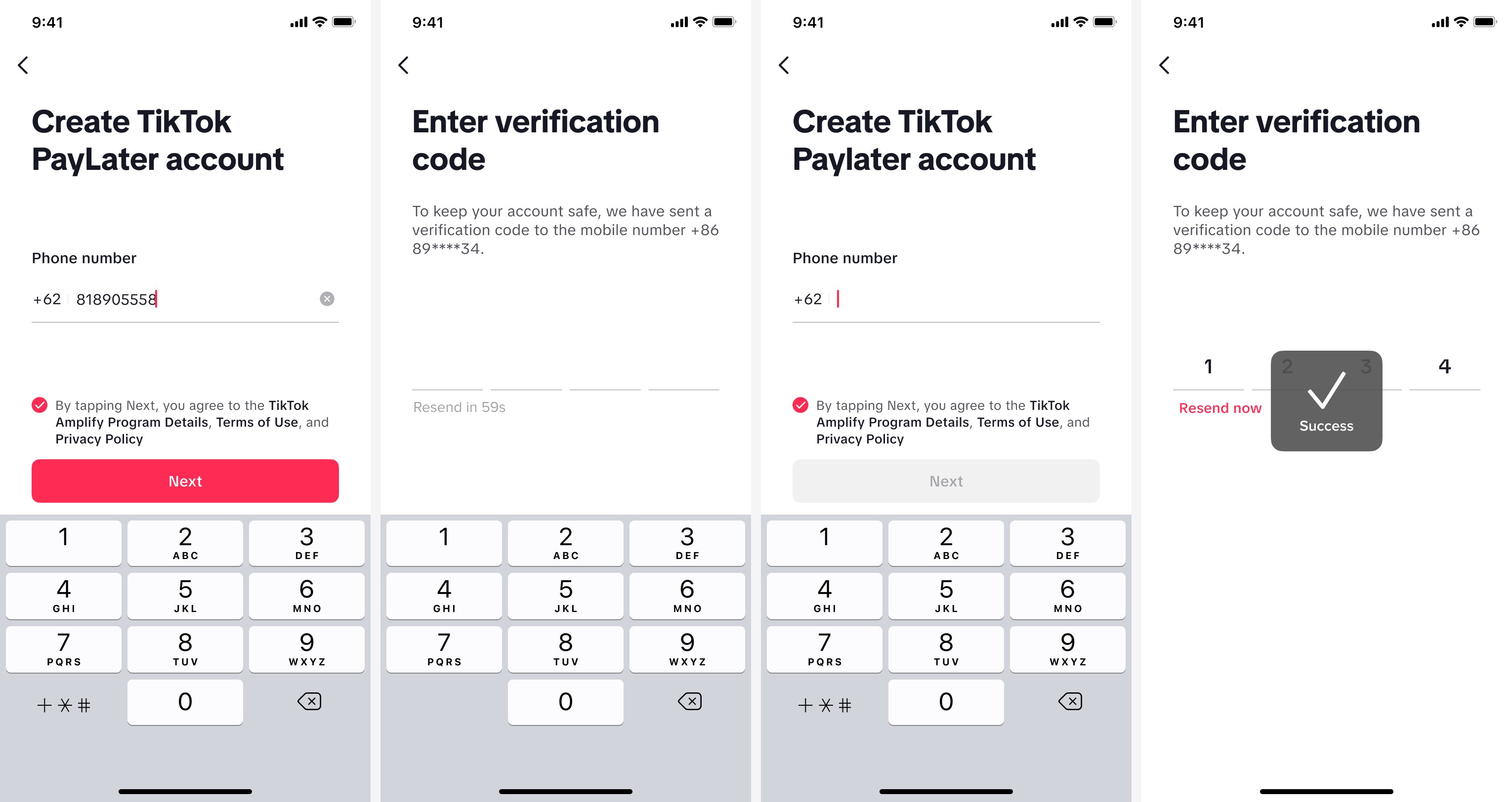 Task 1: phone input and OTP verification