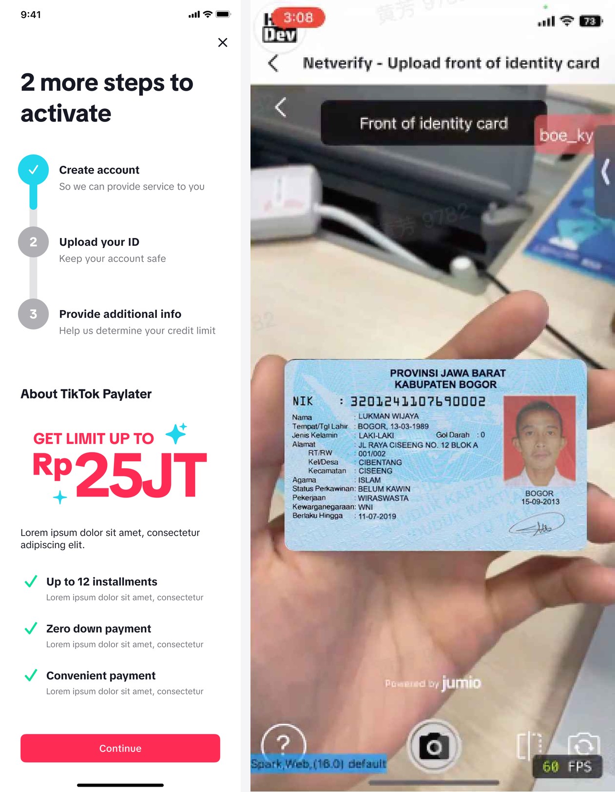 Task 2: Jumio identity verification