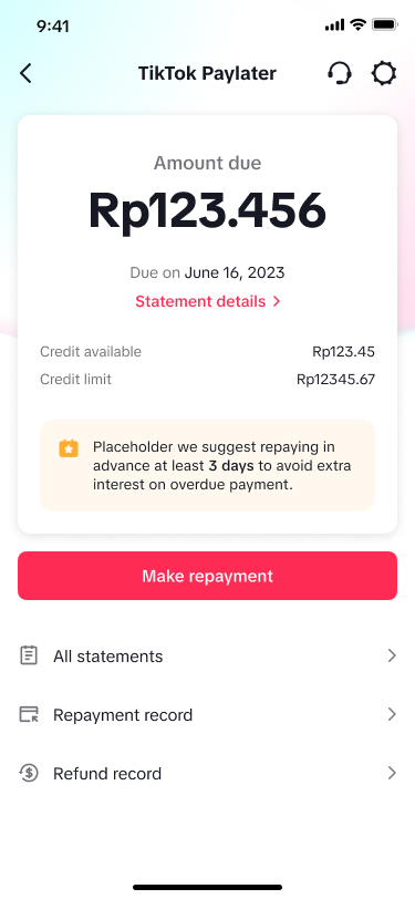 Homepage state 03: approaching due date