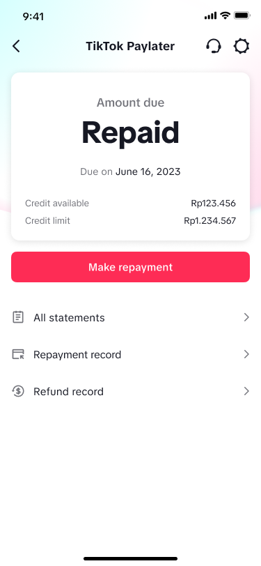 Homepage state 06: current cycle repaid with future-cycle spending